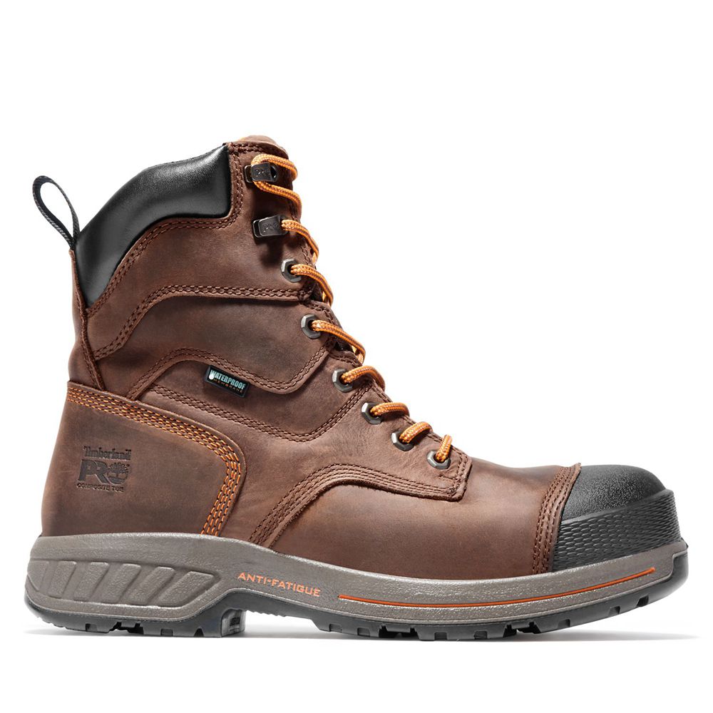 Botas de Trabajo Timberland Hombre Pro® Endurance Hd 8" Comp Toe Marrones/Negras - Chile BPM-746259